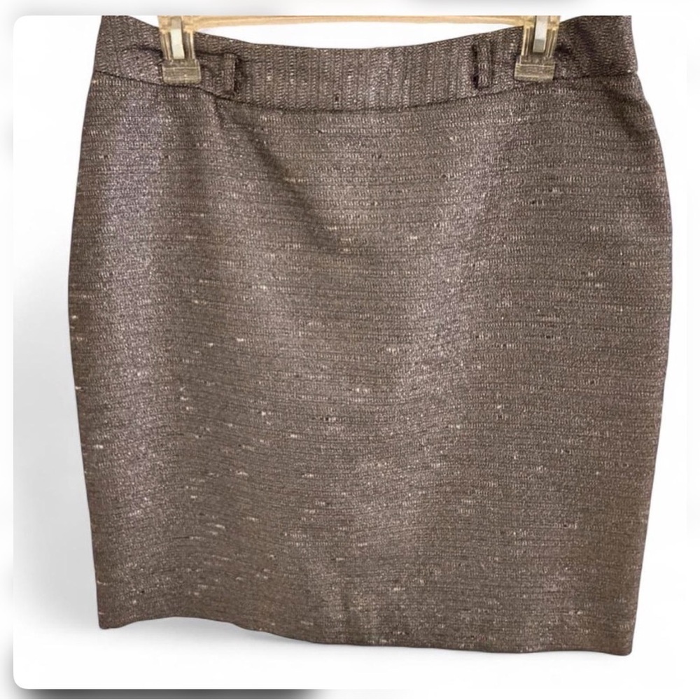 Worthington Metallic Gray Pencil Skirt